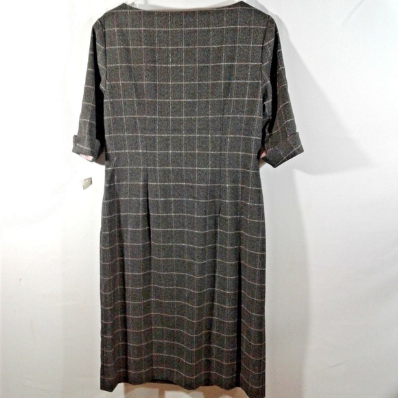 Eliza J Gray Pink Striped Work Career Sheath Dress - Picture 2 of 7